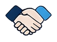 신뢰와 협력의 상징 악수 아이콘